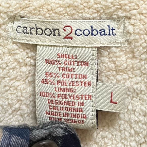 Carbon 2 Cobalt Sherpa Lined Flannel - Picture 4 of 10